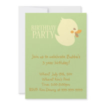 Cute Baby Duckling Rubber Ducky Birthday Invites