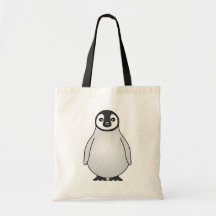 Cute Baby Emperor Penguin Cartoon Canvas Bags