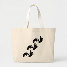 cute baby footprints canvas bag