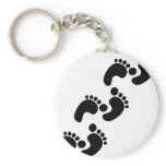 cute baby footprints keychains