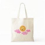 Cute baby girl diaper bag with happy cartoon sun