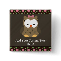 Cute Baby Girl Owl with Pink Bow