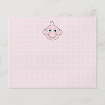 Cute Baby Girl. Pink Check Background. Personalised Flyer