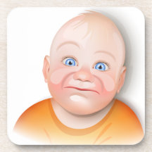 Cute baby is smiling drink coaster