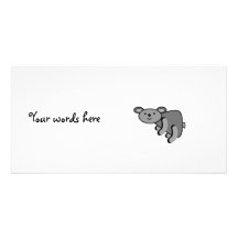 Cute baby koala bear personalised photo card