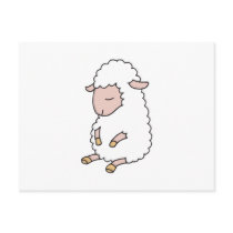 cute baby lamb postcard