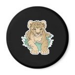 cute baby lion cub refrigerator magnet