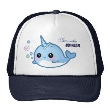 Cute baby narwhal - Personalised Trucker Hat