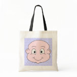 Cute Baby, on lilac polka dot pattern. Tote Bag