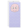 Cute Baby, on lilac polka dot pattern. Rack Card Design