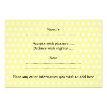 Cute Baby, on yellow polka dot pattern. Custom Announcement