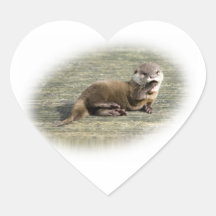Cute Baby Otter Yawning Sticker