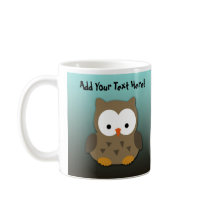 Cute Baby Owl Personalised Coffee Mug