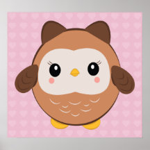 Cute Baby Owl poster