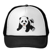 Cute Baby panda cub playing Trucker Hat
