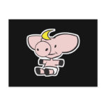 cute baby pig in diaper post card