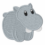 Cute Baby Pink Hippo embroidered shirts
