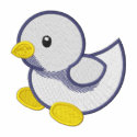 Cute Baby Purple Duck embroidered shirts