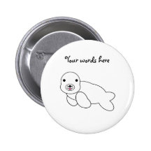 Cute baby seal button