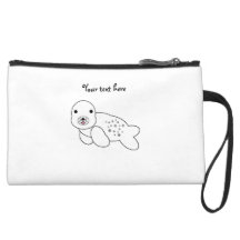 Cute baby seal pup wristlet purses