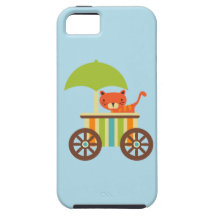 Cute Baby Tiger on Ice Cream Cart Kids Gifts Case For The iPhone 5