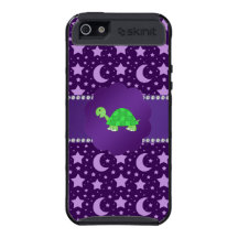 Cute baby turtle purple stars and moons cover for iPhone 5