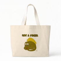 Cute Baby Yellow Dinosaur Not A Fossil Canvas Bags