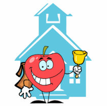 cute back to school cartoon character apple photo sculptures