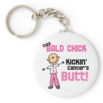 Cute Bald Chick Kicking Breast Cancer's Butt