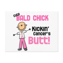Cute Bald Chick Kicking Breast Cancer's Butt