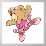 Cute Ballerina Bear Print