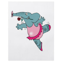 cute ballet ballerina elephant in tutu custom flyer