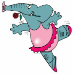 cute ballet ballerina elephant in tutu cut outs