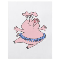 cute ballet ballerina piggy in a tutu pig flyers