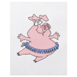 cute ballet ballerina piggy in a tutu pig flyers