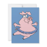 cute ballet ballerina piggy in a tutu pig invitations