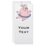 cute ballet ballerina piggy in a tutu pig rack cards