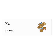 Cute Baseball Bear Business Cards