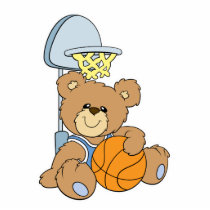 Cute Basketball Bear Photo Cut Outs