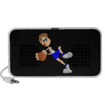 Cute Basketball Player Cartoon Doodle Mp3 Speakers