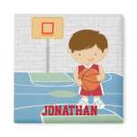 Cute basketball player red basketball jersey refrigerator magnets