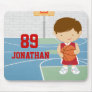 Cute basketball player red basketball jersey mouse pad