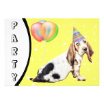 Cute Basset Hound dog Personalised Announcement