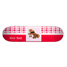 Cute Basset Hound Skateboard Deck