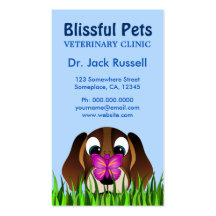 Cute Beagle Puppy Dog Veterinary Business Cards