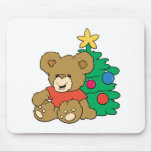 Cute Bear and Christmas Tree mousepads