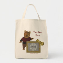 Cute Bear Personalised Photo Tote Bag