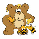 Cute Bear Stealing Honey photo sculptures