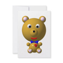 Cute bear with bowtie and heart!