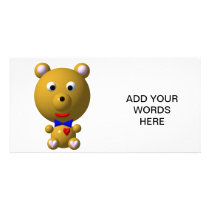 Cute bear with bowtie and heart!